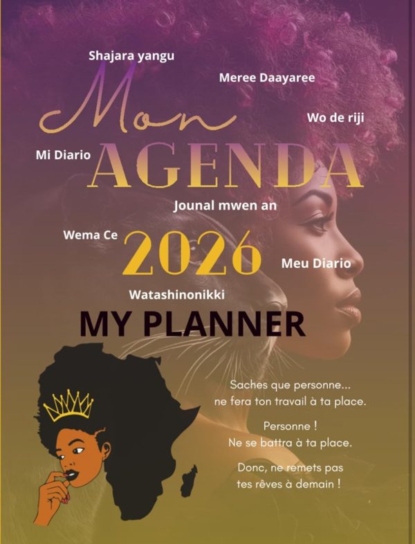 Couverture : Mon Planner 2026 · Reine Africaine